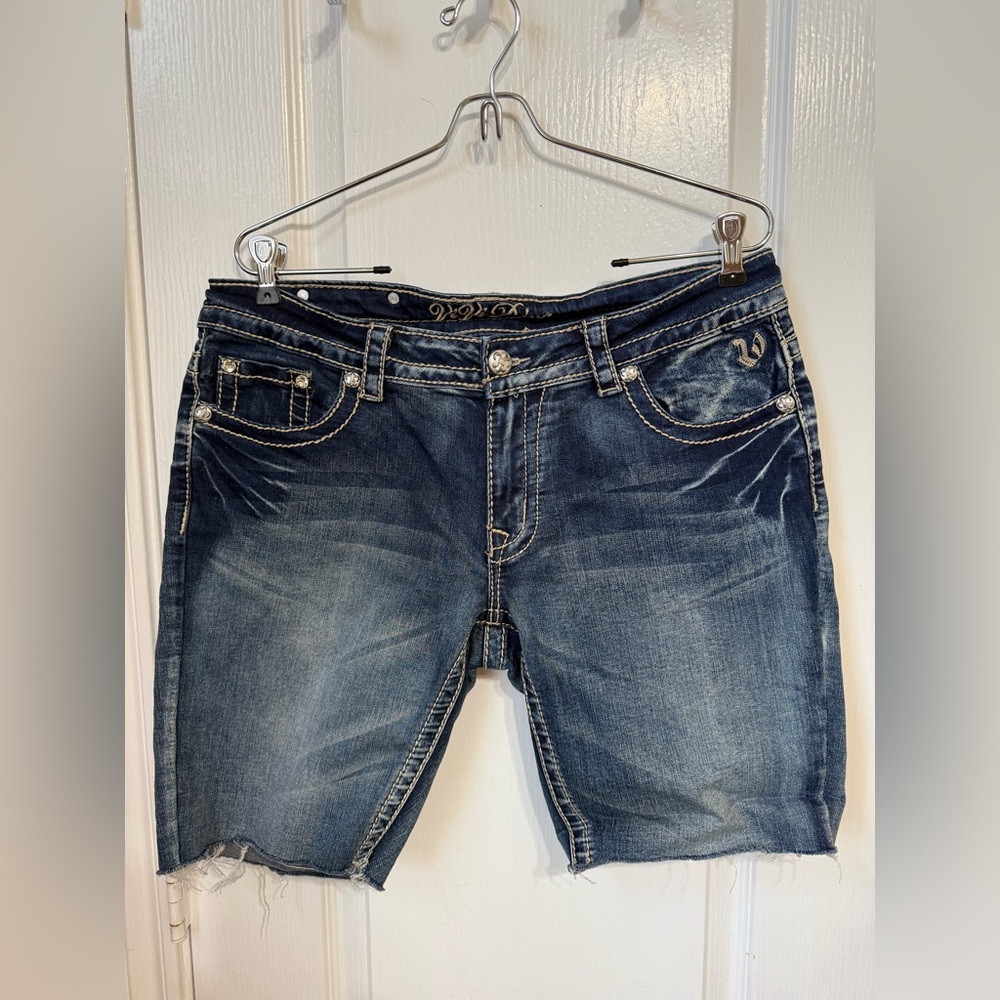 💰Vi Vi Diva 12 31 w17 Classic Denim Bling pocket Shorts